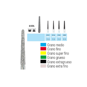 FRESA TRONCOCÓNICA EXTREMO REDONDEADO GRANO MEDIO 016